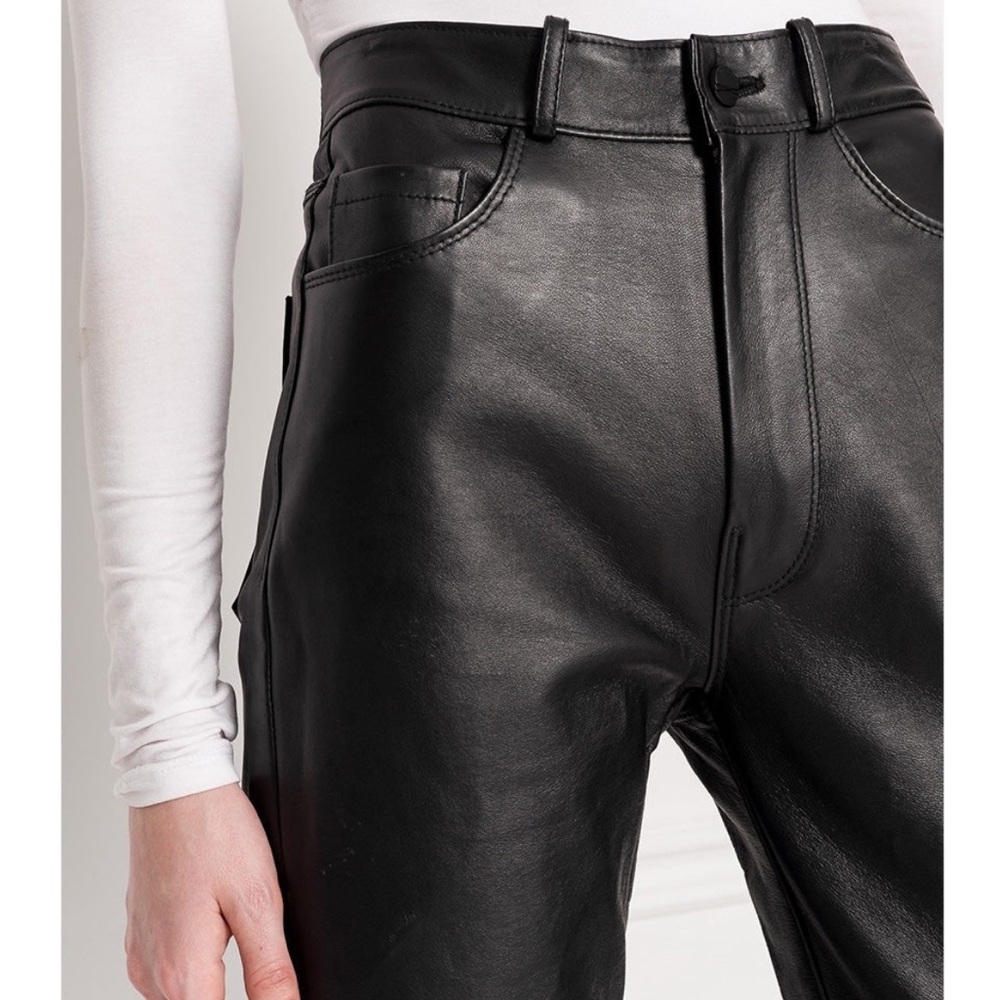 Lamarque Black Leather Pants - Picture 2 of 12